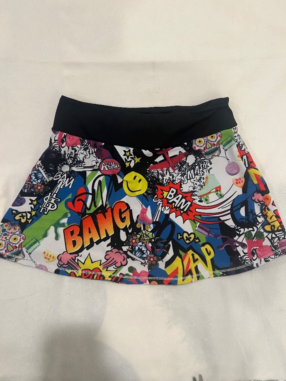 Queen of the Court K'apow Swing Graphic Tennis Pickleball Skirt womens Sz Small